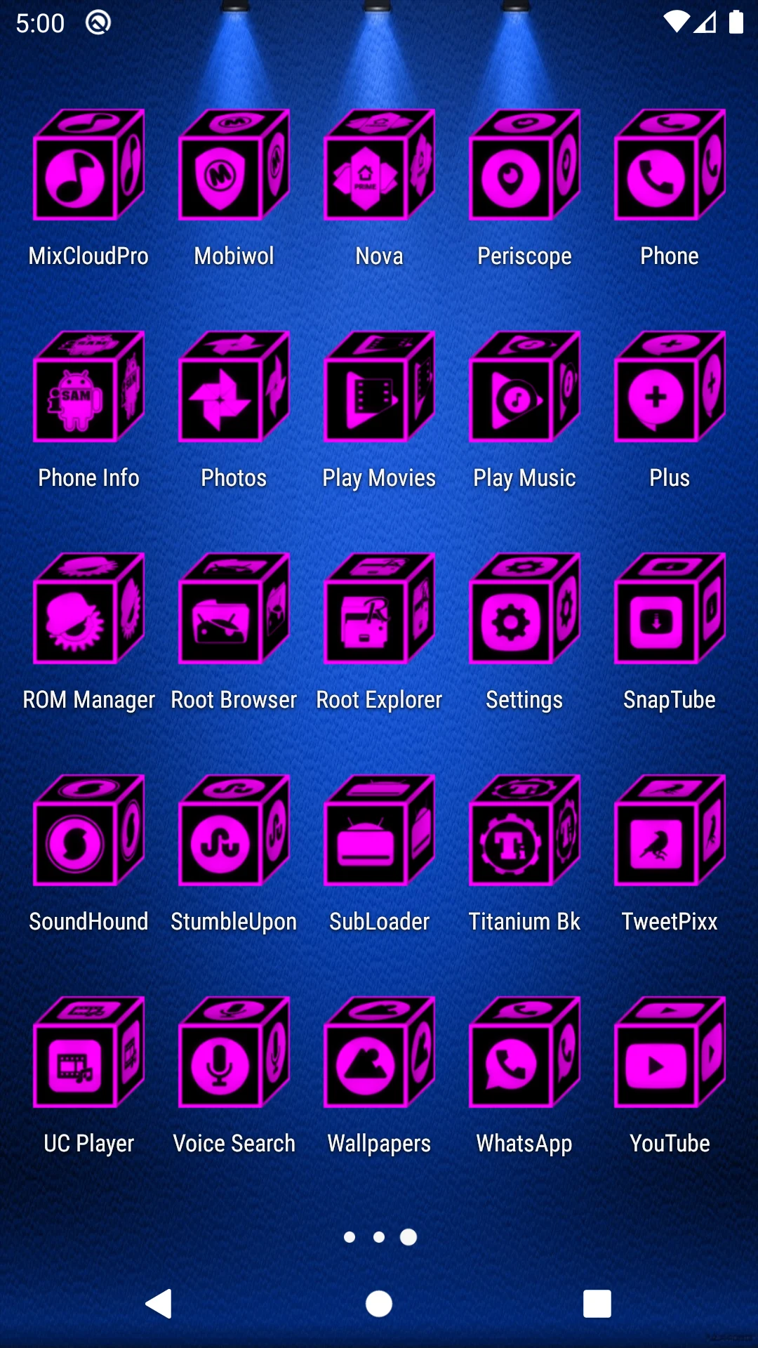 3D Flat Magenta Icon Pack screenshot